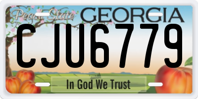 GA license plate CJU6779