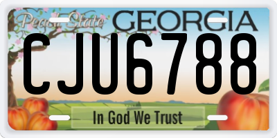 GA license plate CJU6788