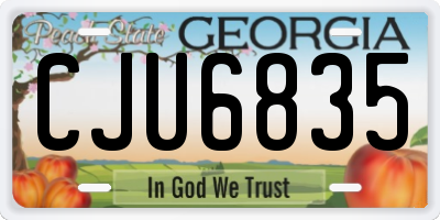 GA license plate CJU6835