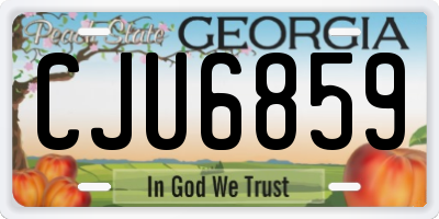 GA license plate CJU6859