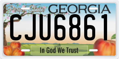 GA license plate CJU6861