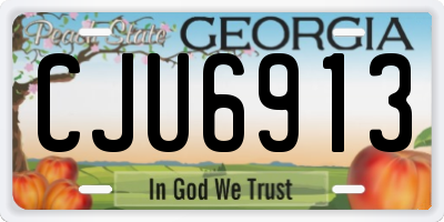 GA license plate CJU6913