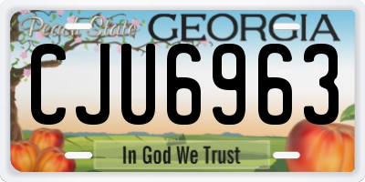 GA license plate CJU6963
