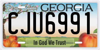 GA license plate CJU6991