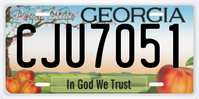 GA license plate CJU7051
