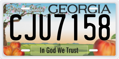 GA license plate CJU7158