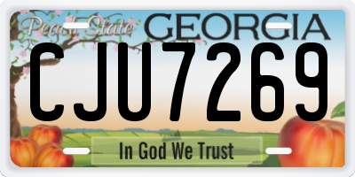 GA license plate CJU7269