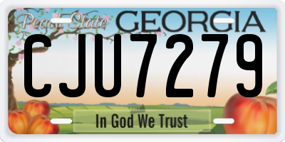 GA license plate CJU7279