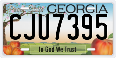 GA license plate CJU7395