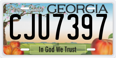 GA license plate CJU7397