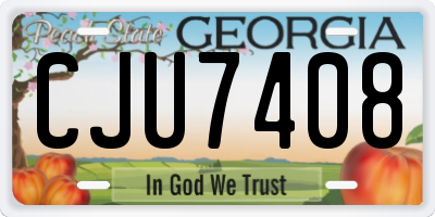 GA license plate CJU7408