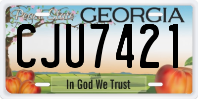 GA license plate CJU7421