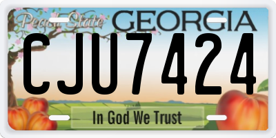 GA license plate CJU7424