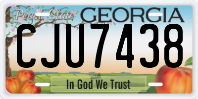 GA license plate CJU7438