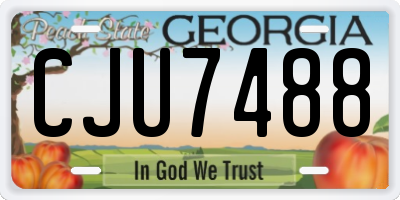 GA license plate CJU7488