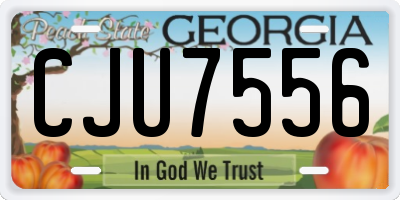 GA license plate CJU7556