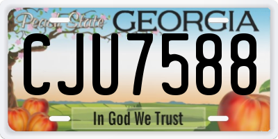 GA license plate CJU7588