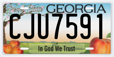 GA license plate CJU7591