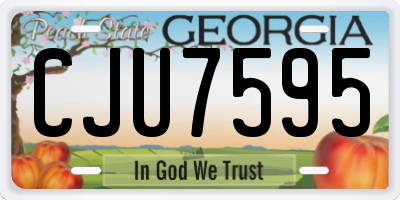 GA license plate CJU7595