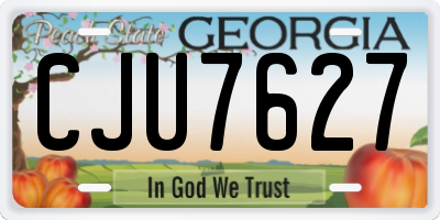 GA license plate CJU7627