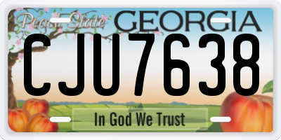 GA license plate CJU7638