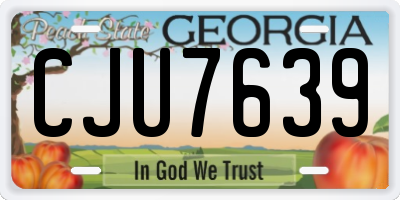 GA license plate CJU7639