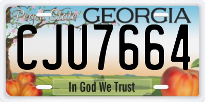 GA license plate CJU7664