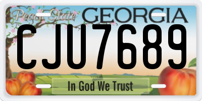 GA license plate CJU7689