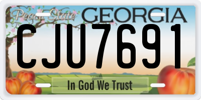 GA license plate CJU7691