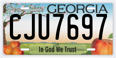 GA license plate CJU7697