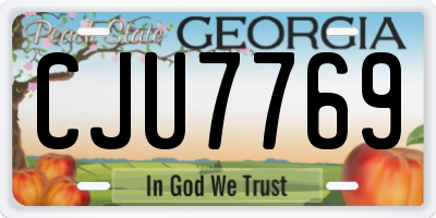 GA license plate CJU7769