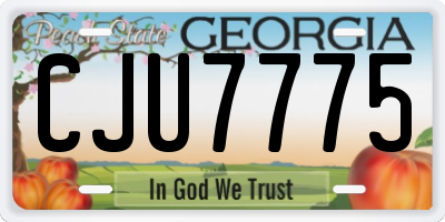 GA license plate CJU7775