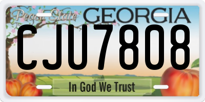 GA license plate CJU7808
