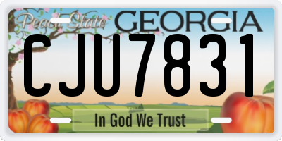 GA license plate CJU7831