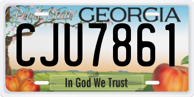 GA license plate CJU7861