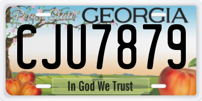 GA license plate CJU7879