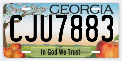 GA license plate CJU7883