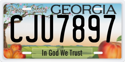 GA license plate CJU7897