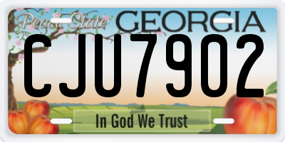GA license plate CJU7902