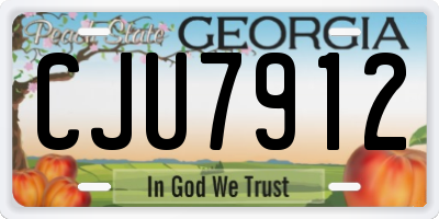 GA license plate CJU7912