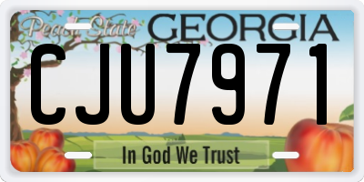 GA license plate CJU7971