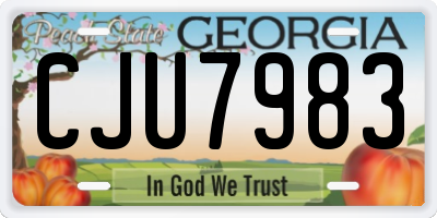 GA license plate CJU7983