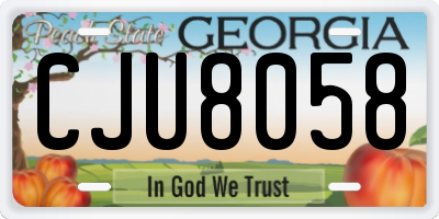 GA license plate CJU8058