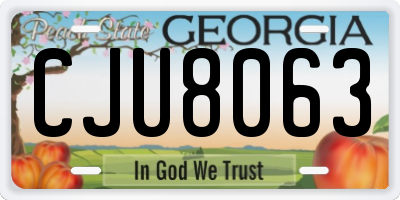 GA license plate CJU8063