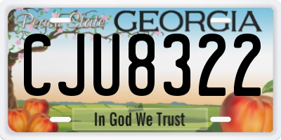 GA license plate CJU8322
