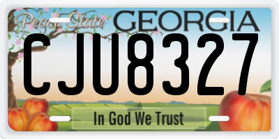 GA license plate CJU8327