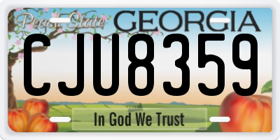 GA license plate CJU8359