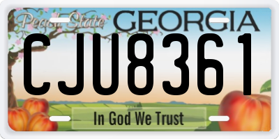 GA license plate CJU8361