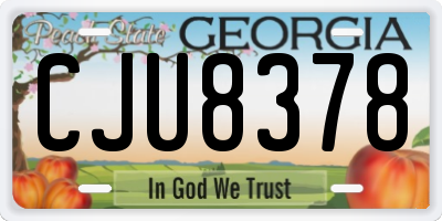 GA license plate CJU8378