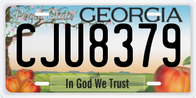 GA license plate CJU8379